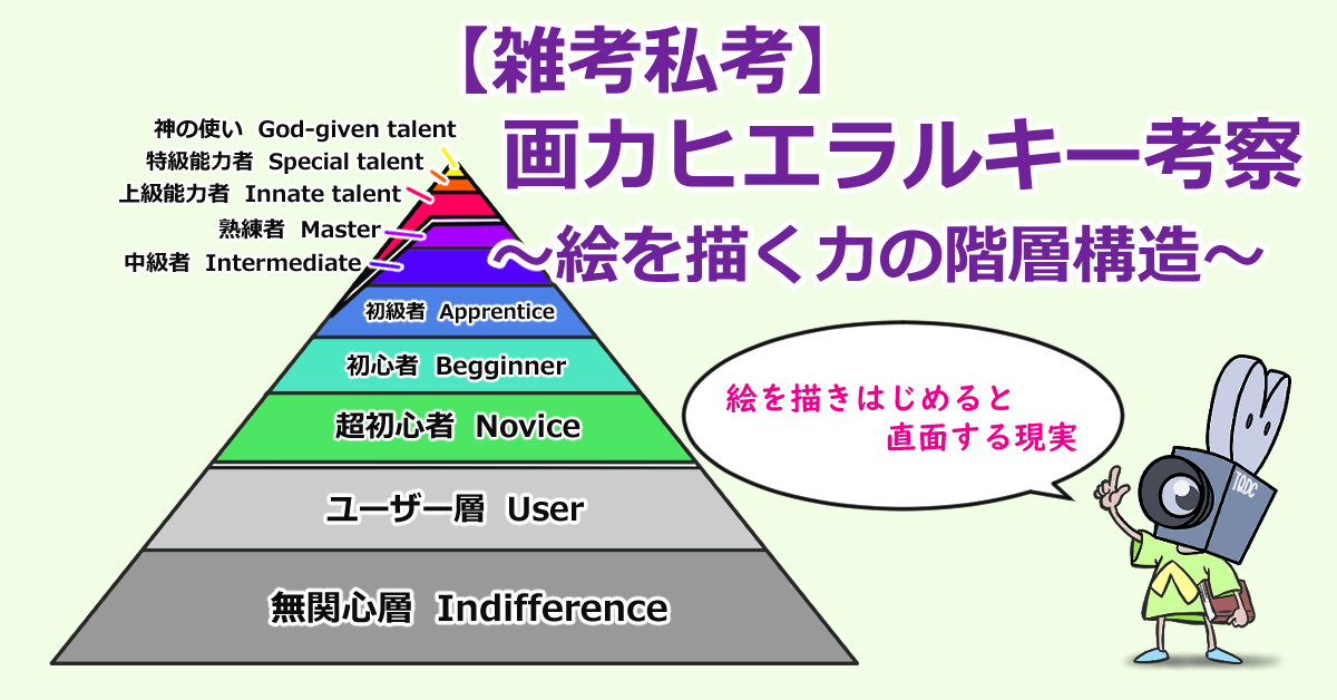 【雑考私考】画力ヒエラルキー考察～絵を描く力の階層構造～