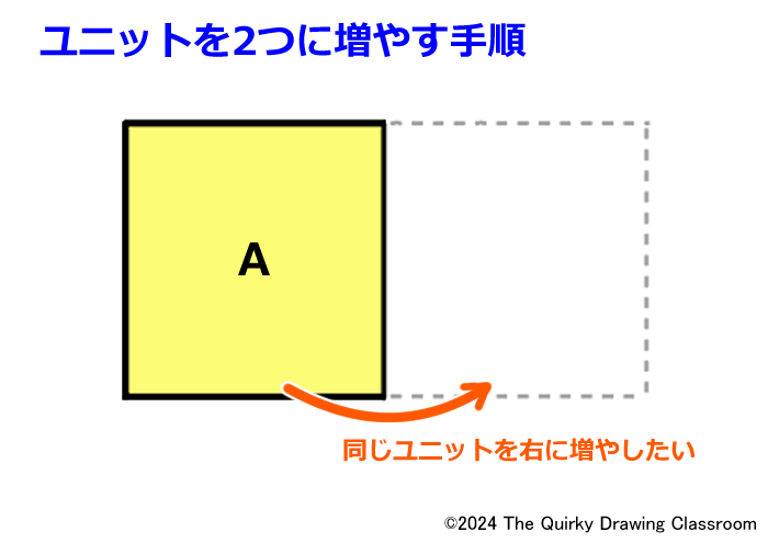 ユニットを２つに増やす手順１